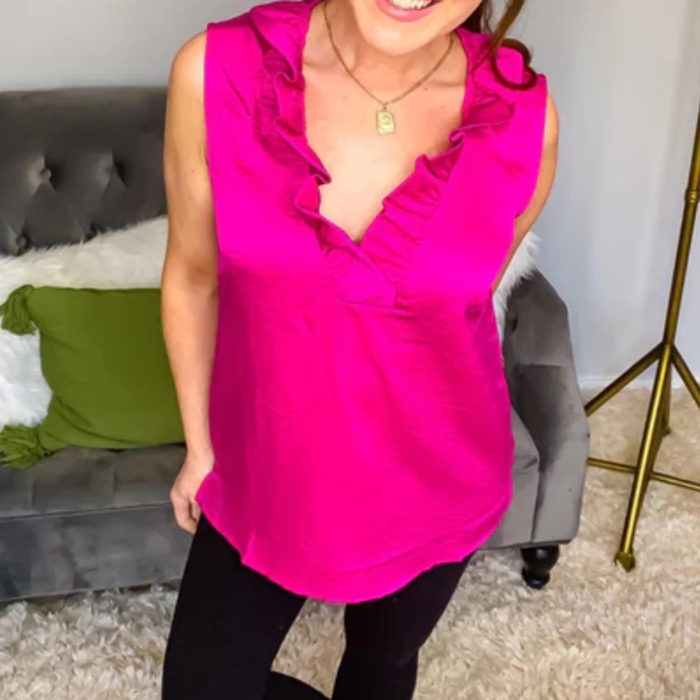 Gibson Hot Pink Sleeveless top